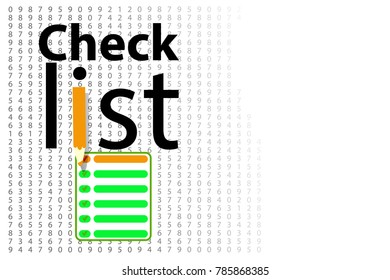 logo wish list. horizontal orientation. Simplified graphics. vector illustration for your design