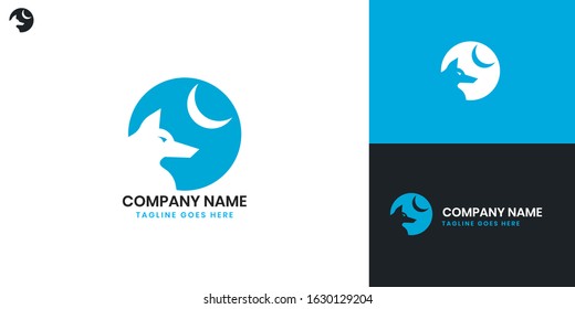 Logo Wolf - All elements on this template are editable with vector software