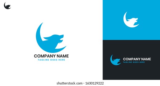 Logo Wolf - All elements on this template are editable with vector software