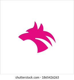logo wolf icon templet vector