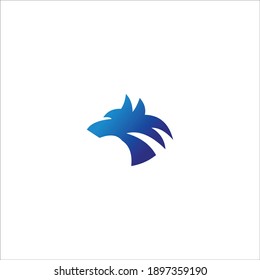 vector de icono de lobo de logotipo