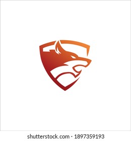 vector de icono de lobo de logotipo