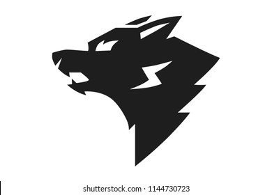  logo Wolf mascot.