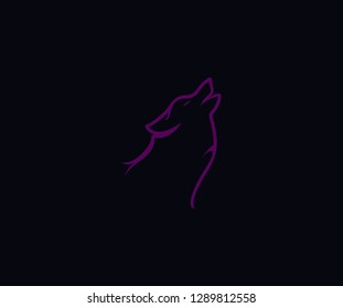 Logo Wolf with Simple Minimalism Modern Style