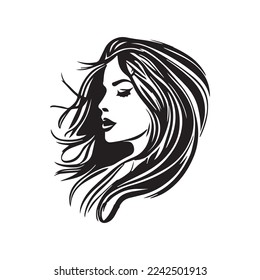 Logo Woman branding design templates vector illustration. Vector logo design for beauty salon or hair salon or cosmetic design