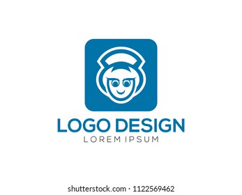 Logo woman silhouette, head, face logo isolated. Use for beauty salon, spa, cosmetics design, etc