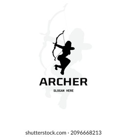 logo woman who is good at archery