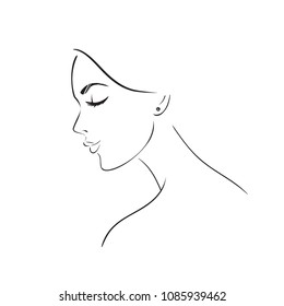 
Logo women on white background, vector.