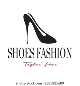 Logo para zapatos de tacón altos para mujeres que es elegante, lujoso y femenino. Logotipo para negocios, zapatería para mujeres, moda, compañía de zapatos, belleza.