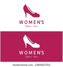 Logo for women's high heel shoes that is elegant and luxurious and feminine. Logo for business, women's shoe shop, fashion, shoe company, beauty.