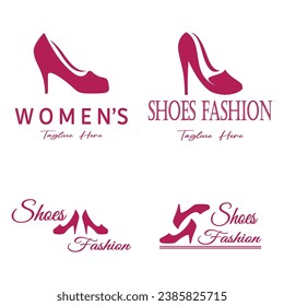 Logo for women's high heel shoes that is elegant and luxurious and feminine. Logo for business, women's shoe shop, fashion, shoe company, beauty.