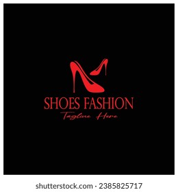 Logo para zapatos de tacón altos para mujeres que es elegante, lujoso y femenino. Logotipo para negocios, zapatería para mujeres, moda, compañía de zapatos, belleza.