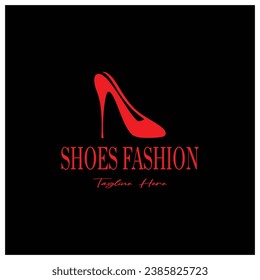 Logo para zapatos de tacón altos para mujeres que es elegante, lujoso y femenino. Logotipo para negocios, zapatería para mujeres, moda, compañía de zapatos, belleza.