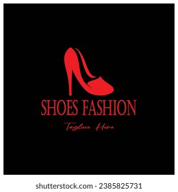 Logo para zapatos de tacón altos para mujeres que es elegante, lujoso y femenino. Logotipo para negocios, zapatería para mujeres, moda, compañía de zapatos, belleza.