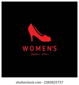 Logo for women's high heel shoes that is elegant and luxurious and feminine. Logo for business, women's shoe shop, fashion, shoe company, beauty.