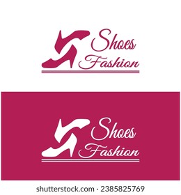 Logo para zapatos de tacón altos para mujeres que es elegante, lujoso y femenino. Logotipo para negocios, zapatería para mujeres, moda, compañía de zapatos, belleza.