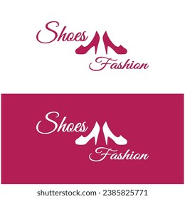 Logo para zapatos de tacón altos para mujeres que es elegante, lujoso y femenino. Logotipo para negocios, zapatería para mujeres, moda, compañía de zapatos, belleza.