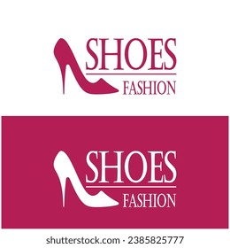 Logo para zapatos de tacón altos para mujeres que es elegante, lujoso y femenino. Logotipo para negocios, zapatería para mujeres, moda, compañía de zapatos, belleza.