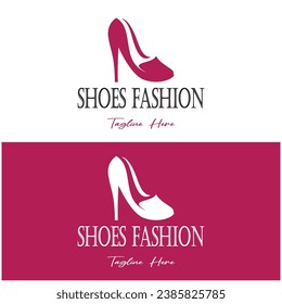 Logo para zapatos de tacón altos para mujeres que es elegante, lujoso y femenino. Logotipo para negocios, zapatería para mujeres, moda, compañía de zapatos, belleza.