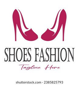 Logo para zapatos de tacón altos para mujeres que es elegante, lujoso y femenino. Logotipo para negocios, zapatería para mujeres, moda, compañía de zapatos, belleza.