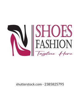 Logo para zapatos de tacón altos para mujeres que es elegante, lujoso y femenino. Logotipo para negocios, zapatería para mujeres, moda, compañía de zapatos, belleza.