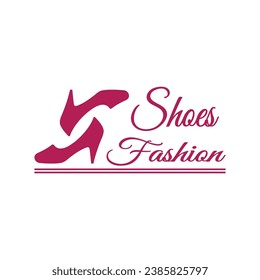 Logo para zapatos de tacón altos para mujeres que es elegante, lujoso y femenino. Logotipo para negocios, zapatería para mujeres, moda, compañía de zapatos, belleza.