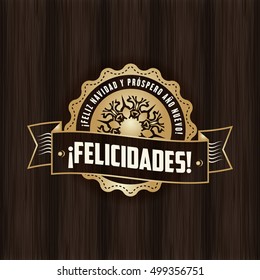 logo wood merry xmas and cheerful new year letterhead pattern of reception postcard in spanish on antique vector new wood background that build a difference in your new design feliz navidad logo wood