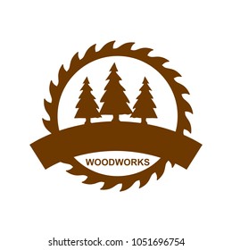 logo of woodwork company vector logo. 