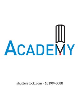logotipo con academia de palabras para diversos diseños o identidades