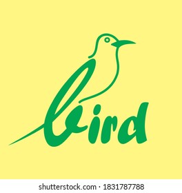 a logo with word bird for various company or for banner design