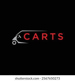 A logo with the word 'CARTS' in red letters and a stylized outline of a vehicle on a black background