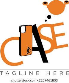 Logo word case mobile vector