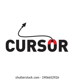un logotipo con cursor de palabra para diseños universales
