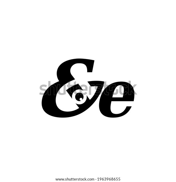 Logo Word Eye Eyeball Symbol เวกเตอร์สต็อก (ปลอดค่าลิขสิทธิ์