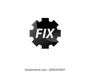 logo con la palabra "FIX" dentro de un engranaje.