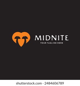 The logo with the word midnite, maps out a bold and bold character with several elements and a black base