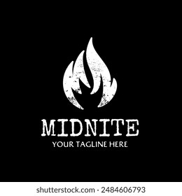 The logo with the word midnite, maps out a bold and bold character with several elements and a black base
