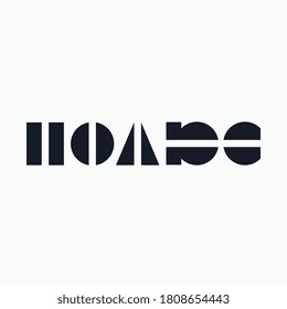 Logo from the word "pole" in Cyrillic