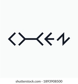 Logo from the word "Snow" in Cyrillic