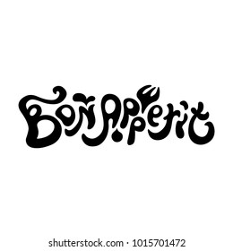 the logo with the words Bon Appetit on white background