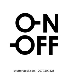 Logo de las palabras On Off