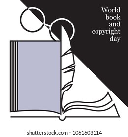 Logo for world book and copyright day.