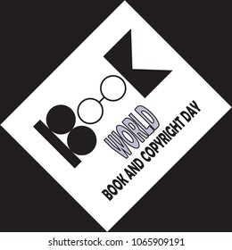 Logo of the world book and copyright day.