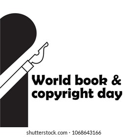 Logo of the world book and copyright day.