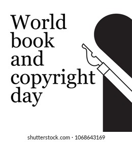 Logo of the world book and copyright day.