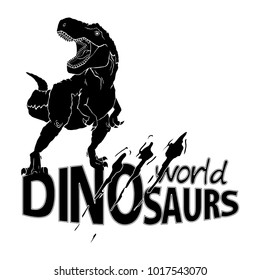 Logo World of Dinosaurs. Vector illustration.