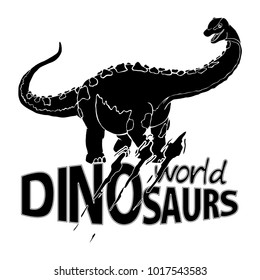 Logo World of Dinosaurs. Vector illustration.