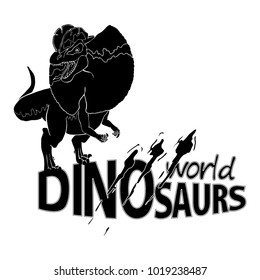 Logo World of Dinosaurs. Vector illustration.