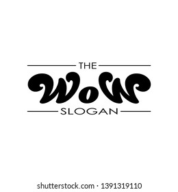 logo wow custome type modern