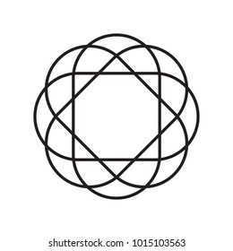 Logo wreath from the lines, scope of application family, health, education